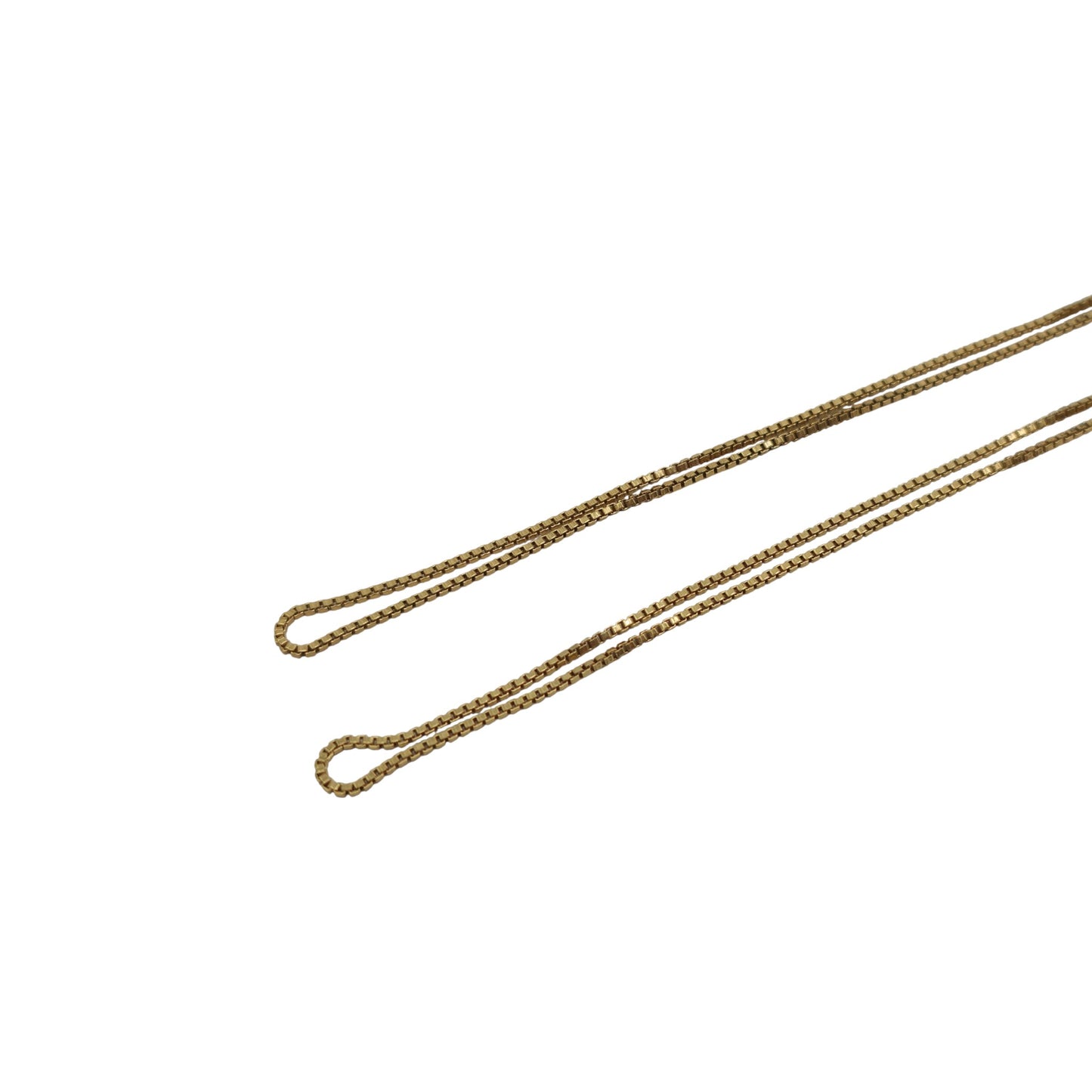 18ct 750 Yellow Gold Box Link Chain L 50.3 cm 3.2 g.
