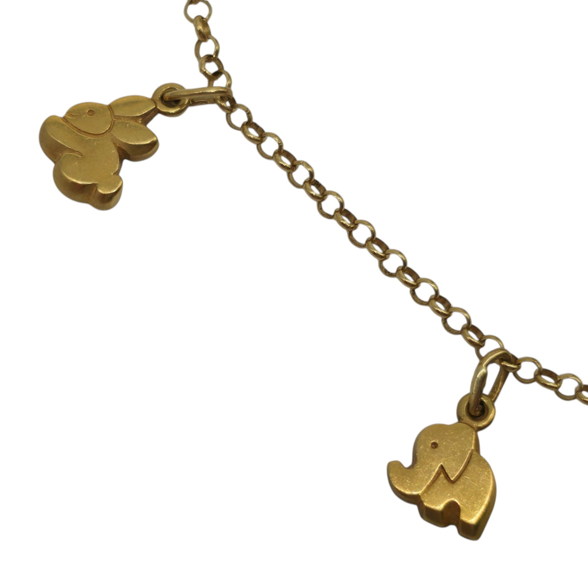 Italian 18ct 750 Yellow Gold Charm Necklace L 40.4 cm 12.4 g.