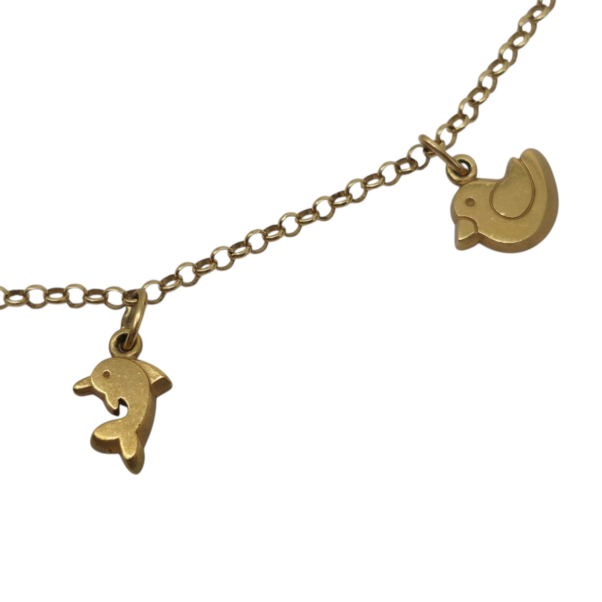 Italian 18ct 750 Yellow Gold Charm Necklace L 40.4 cm 12.4 g.