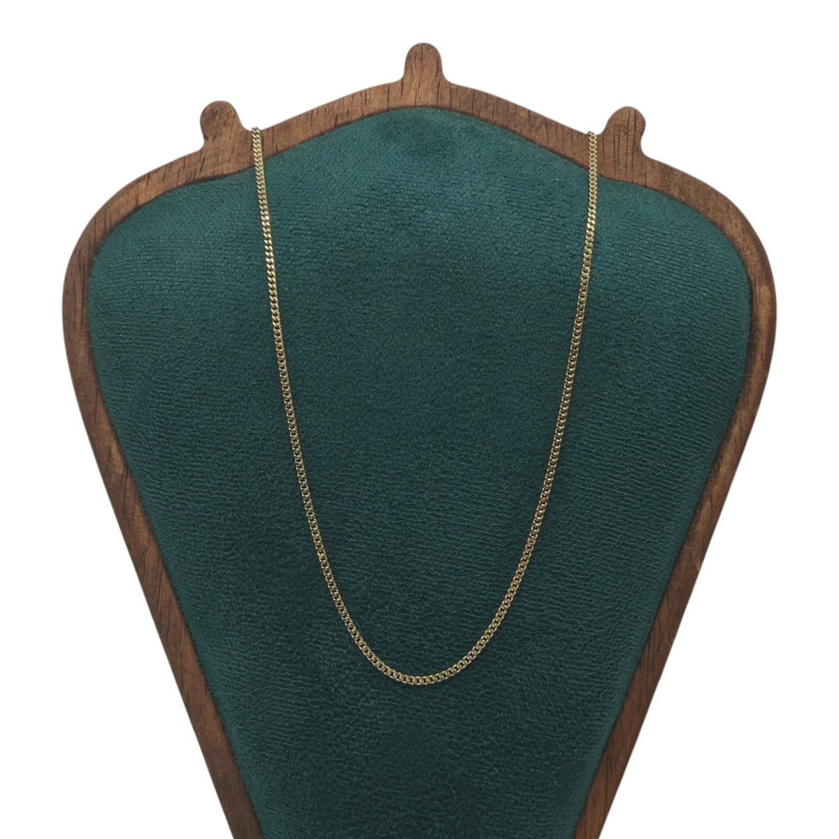 18ct 750 Yellow Gold Curb Link Chain 1992 L 60.2 cm 6.6 g.