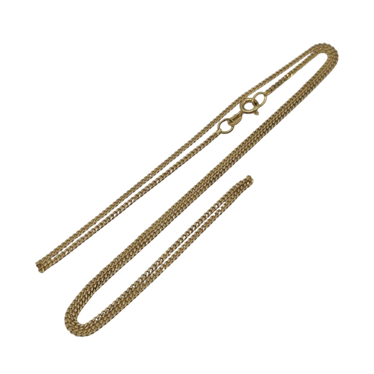 18ct 750 Yellow Gold Curb Link Chain 1992 L 60.2 cm 6.6 g.