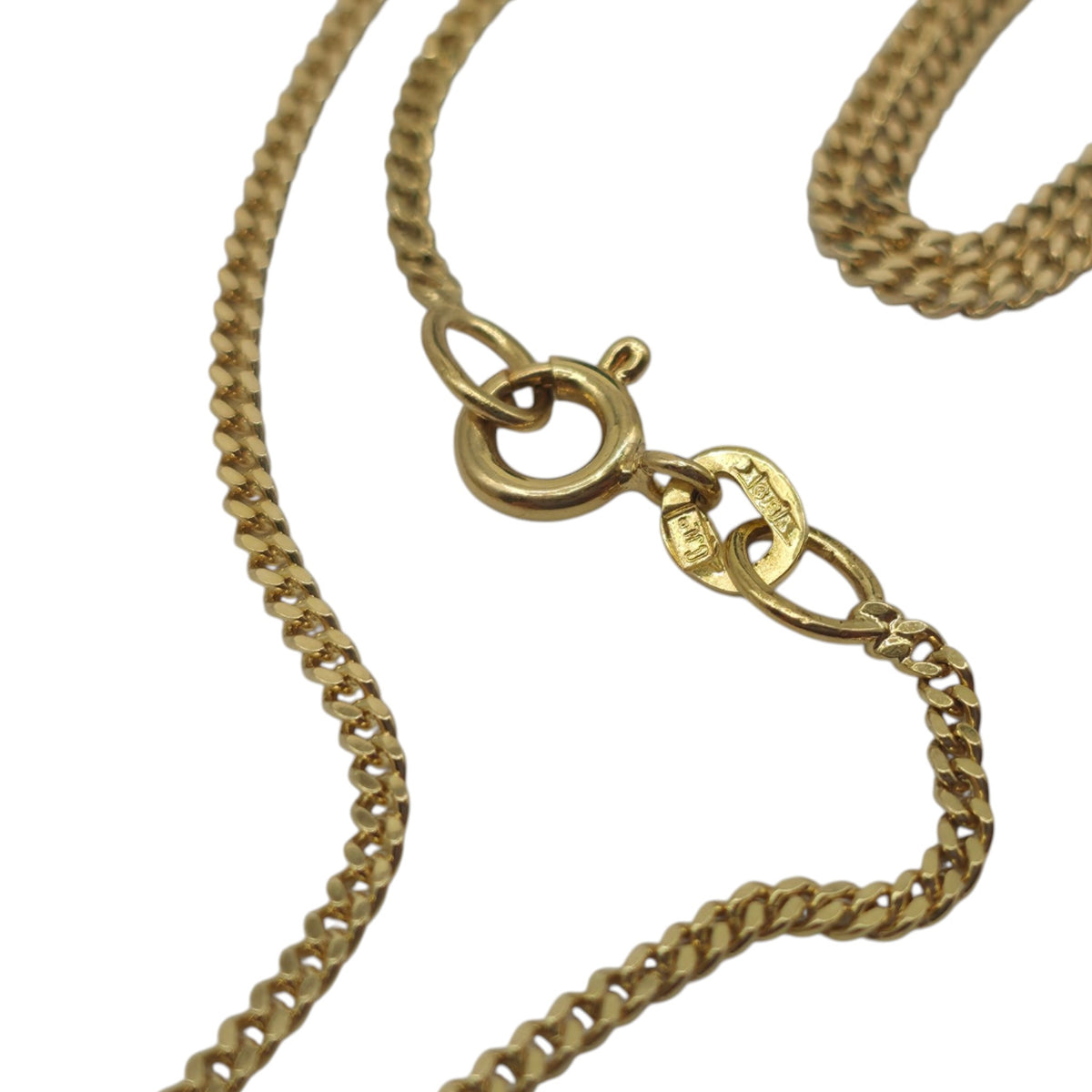 18ct 750 Yellow Gold Curb Link Chain 1992 L 60.2 cm 6.6 g.