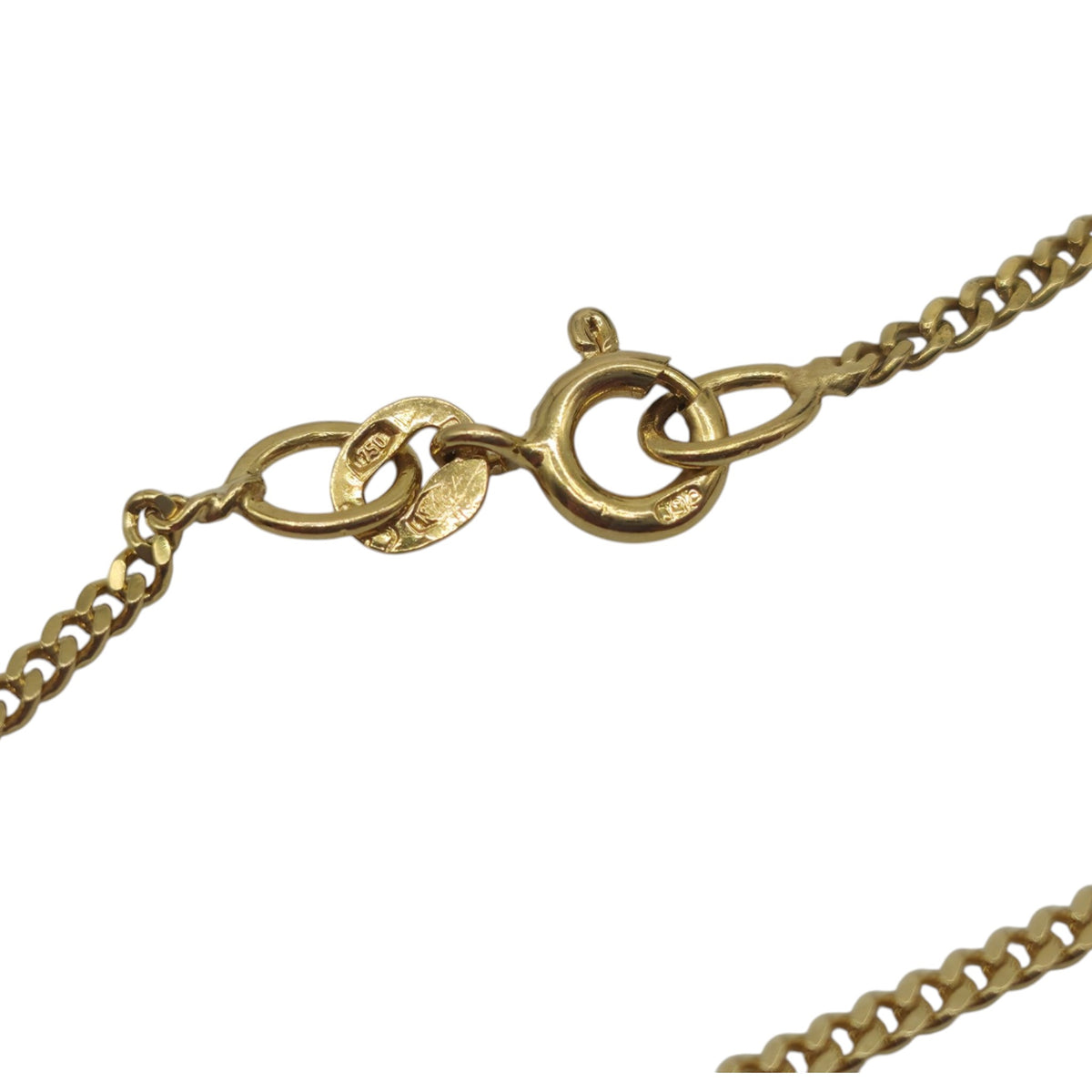 18ct 750 Yellow Gold Curb Link Chain 1992 L 60.2 cm 6.6 g.
