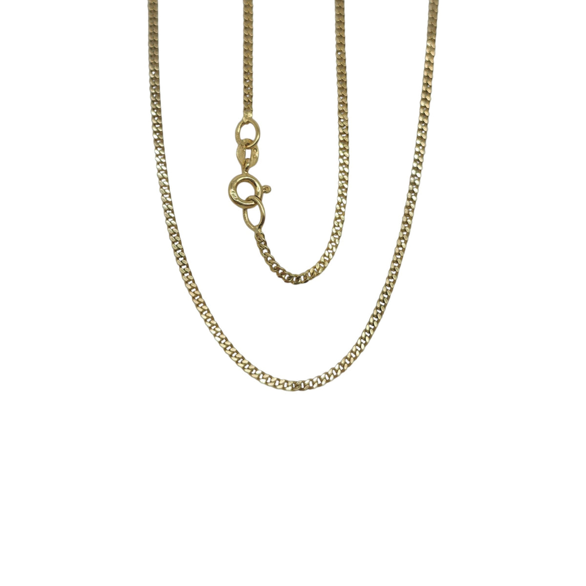 18ct 750 Yellow Gold Curb Link Chain 1992 L 60.2 cm 6.6 g.