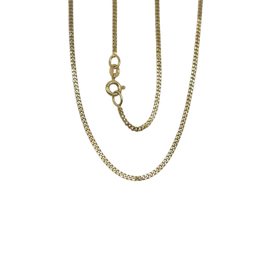 18ct 750 Yellow Gold Curb Link Chain 1992 L 60.2 cm 6.6 g.