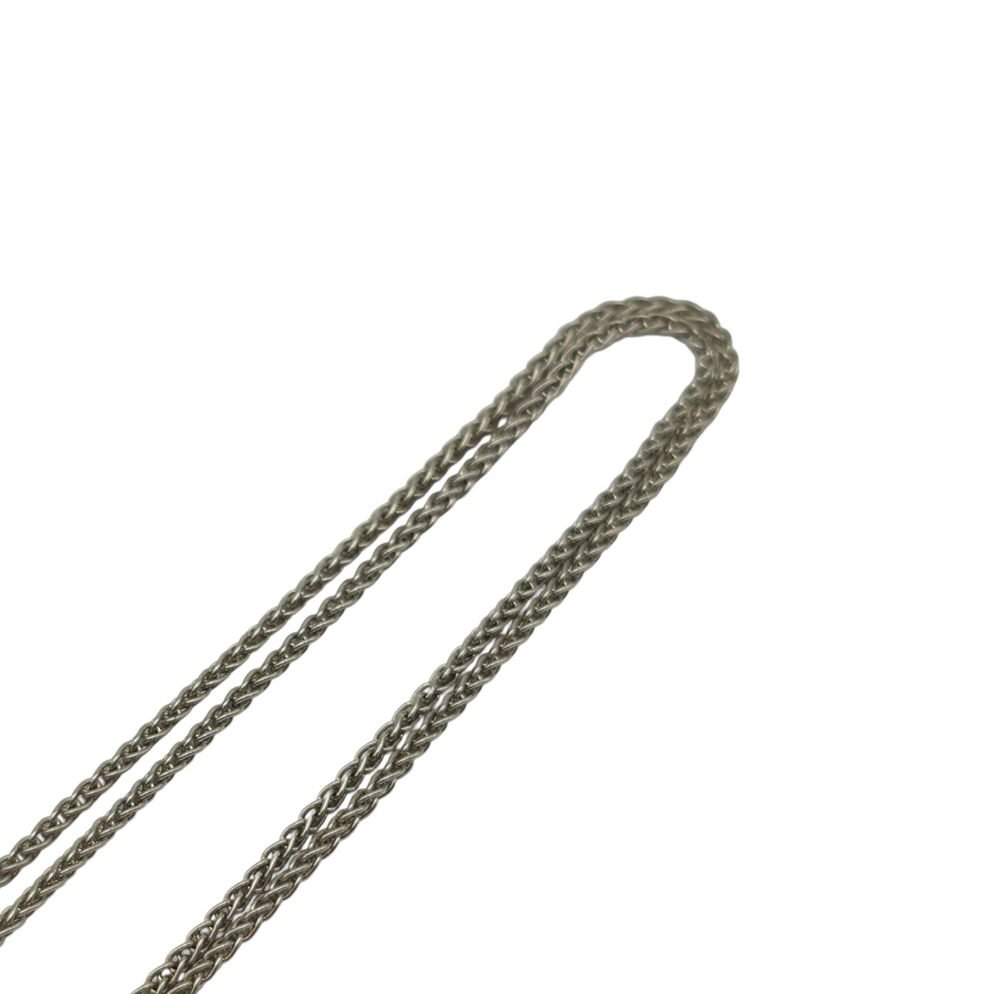 18ct 750 White Gold Diamond Pendant On Chain L 40.6 cm 2.4 g.