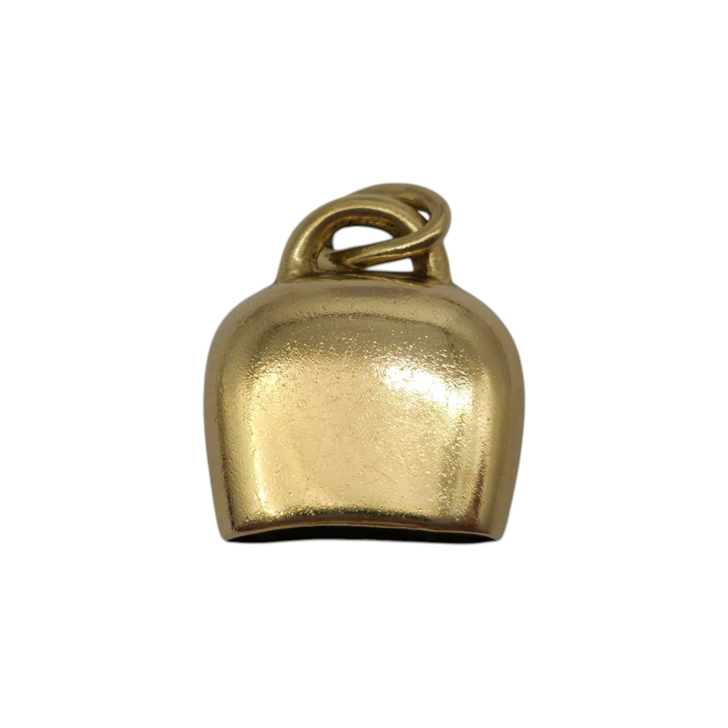 18ct 750 Yellow Gold & Enamel Bell Charm L 1.4 cm 2.1 g.