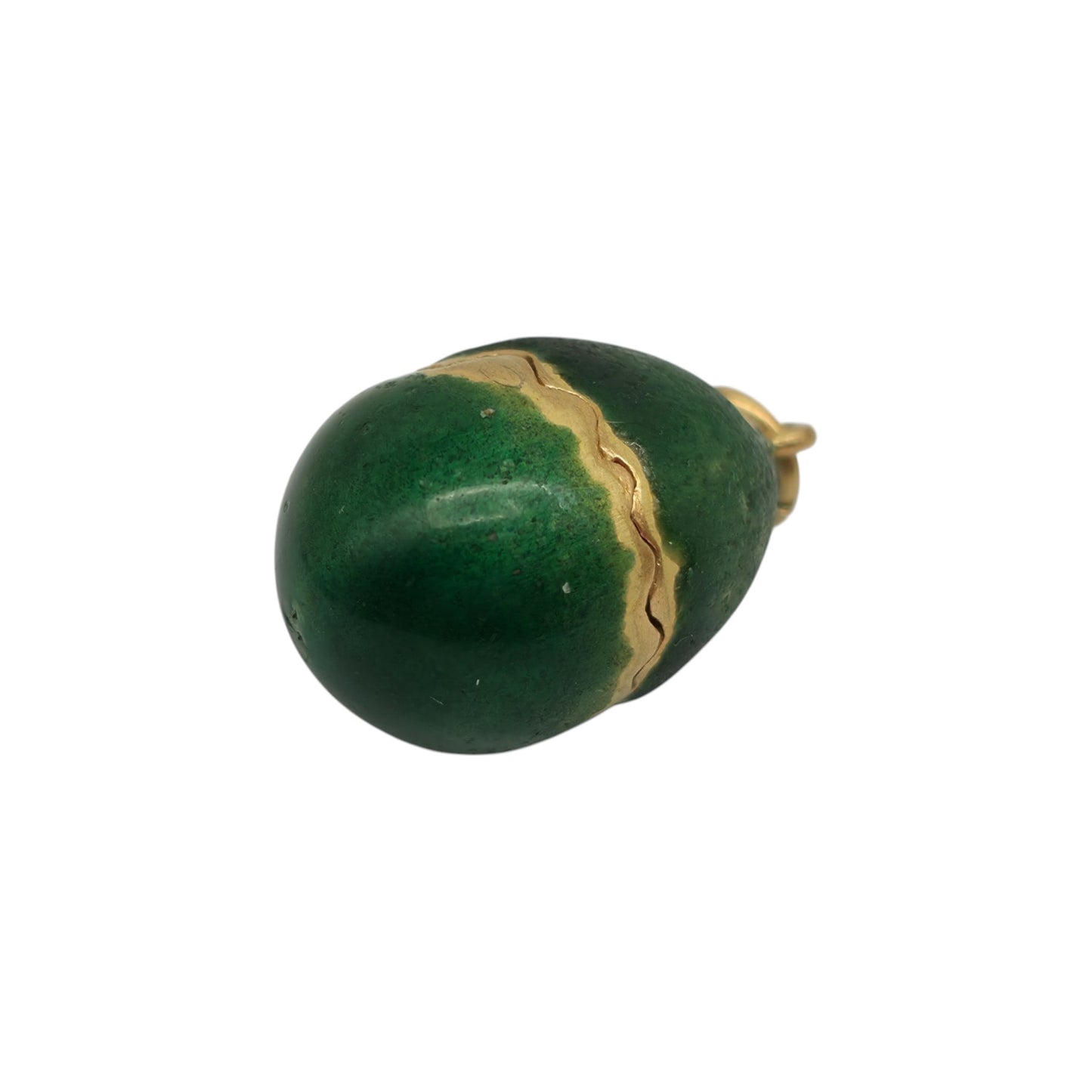 Unusual 18ct Yellow Gold & Enamel Chick Inside Egg Opening Charm L 1.9 cm 9.7 g.