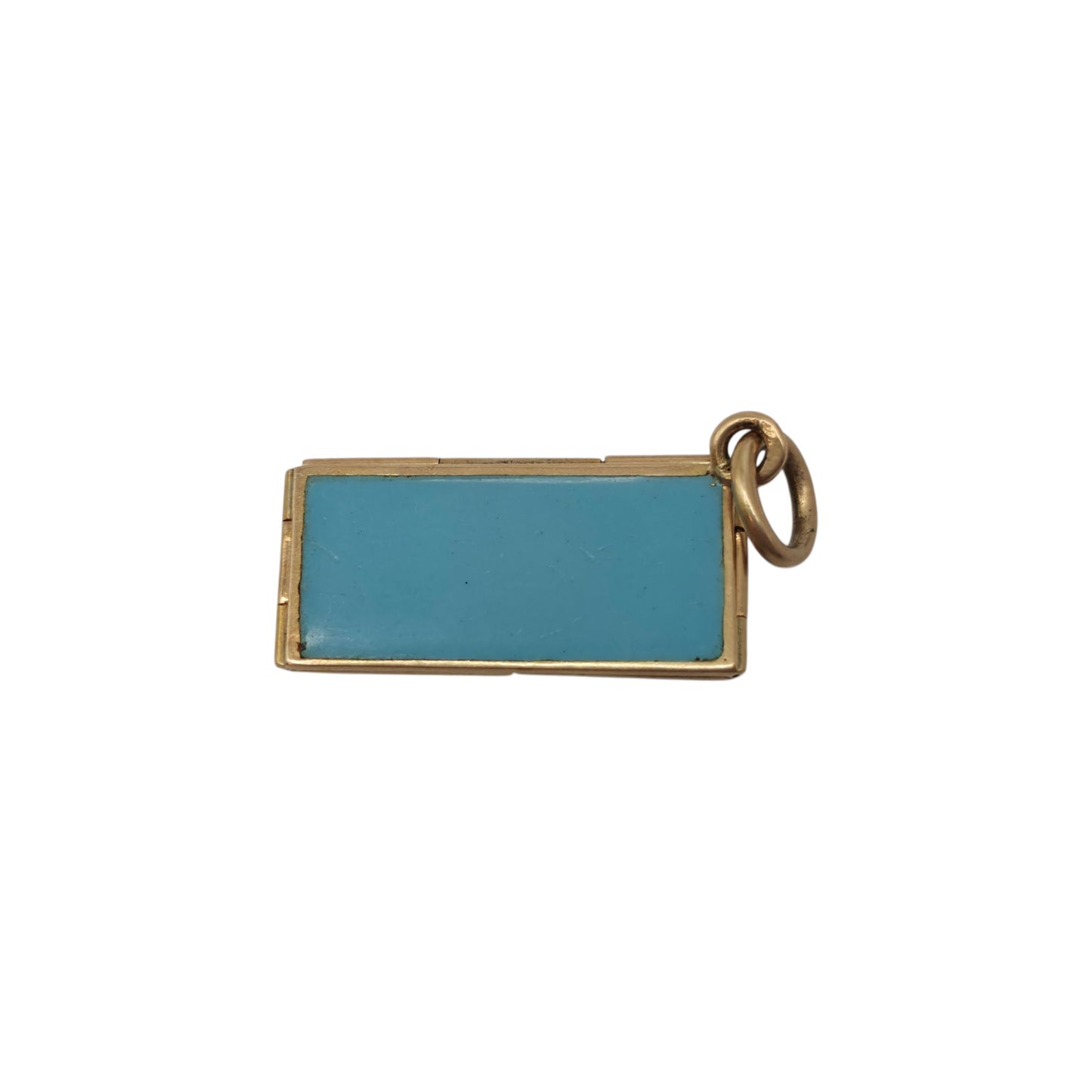 Scarce French 18ct Gold & Enamel Opening Letter Charm L 2.1 cm 3.8 g.