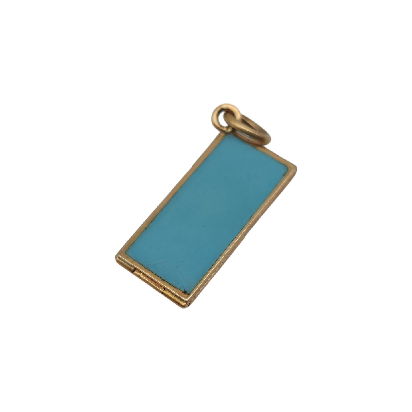 Scarce French 18ct Gold & Enamel Opening Letter Charm L 2.1 cm 3.8 g.