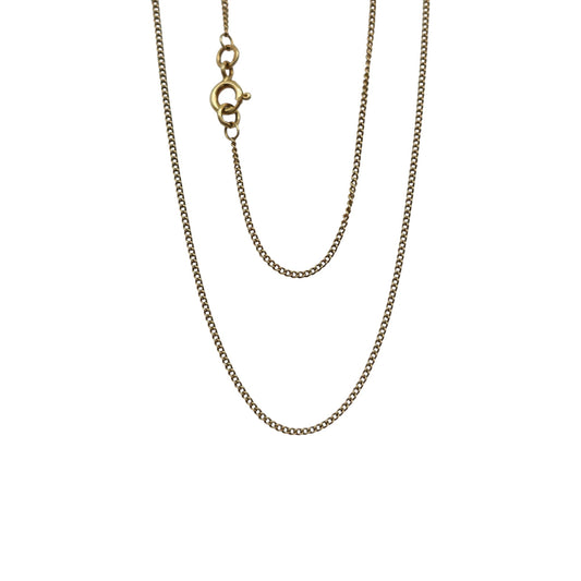 18ct 750 Yellow Gold Fine Curb Chain L 42.7 cm 2.4 g.
