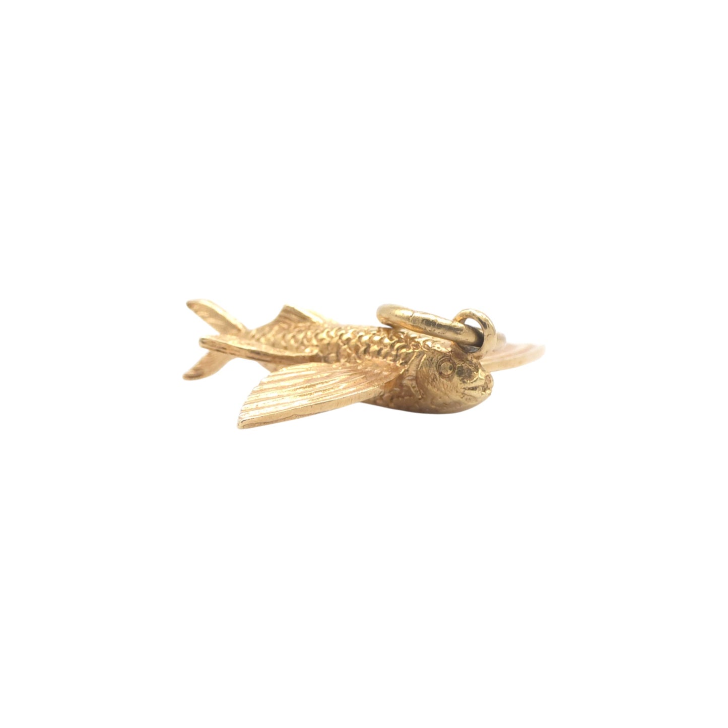 18ct Yellow Gold Flying Fish Pendant L 2.2 cm 4.6 g.