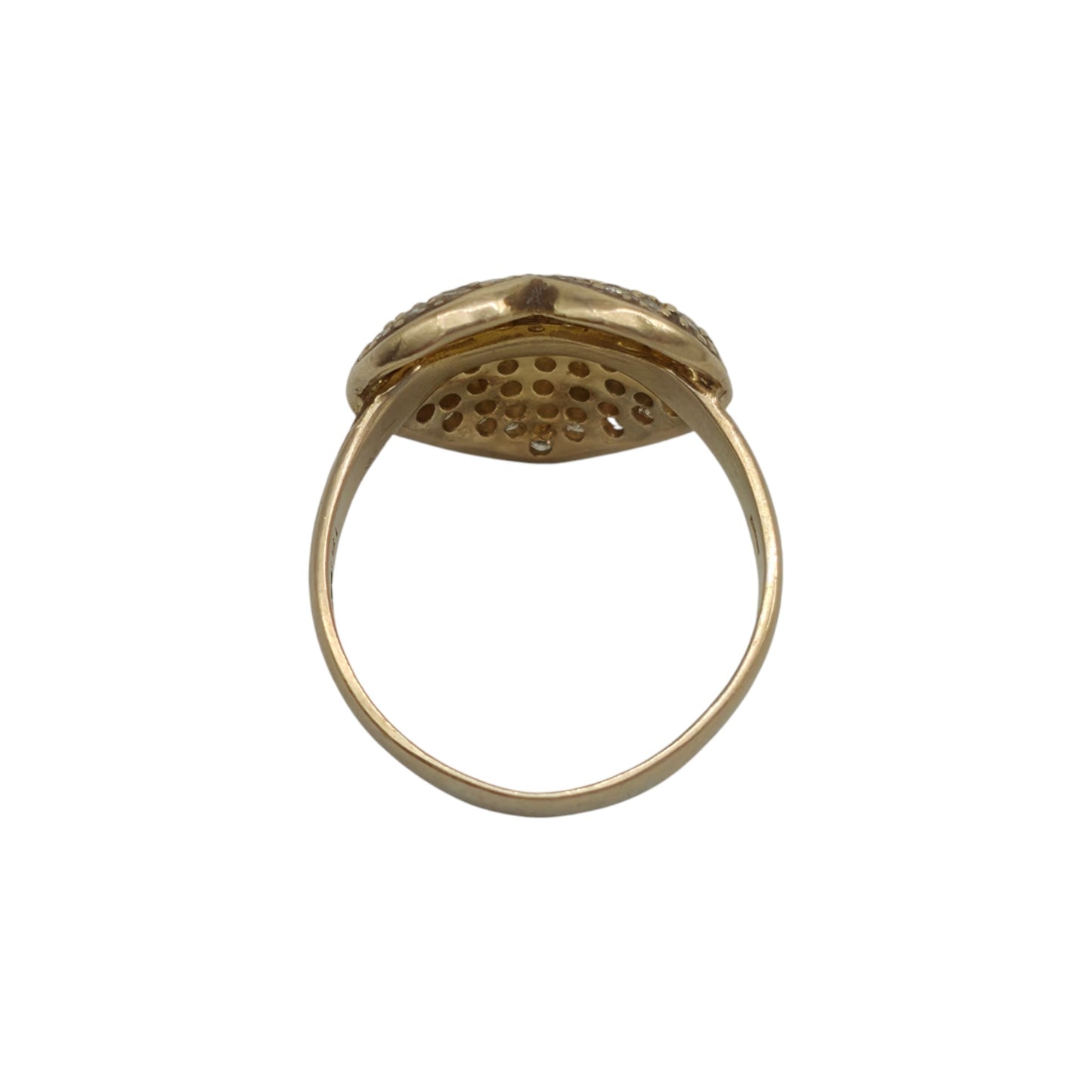18ct 750 Yellow Gold Heart Shaped Diamond Ring 1998 Size O 1/2, 5.5 g.