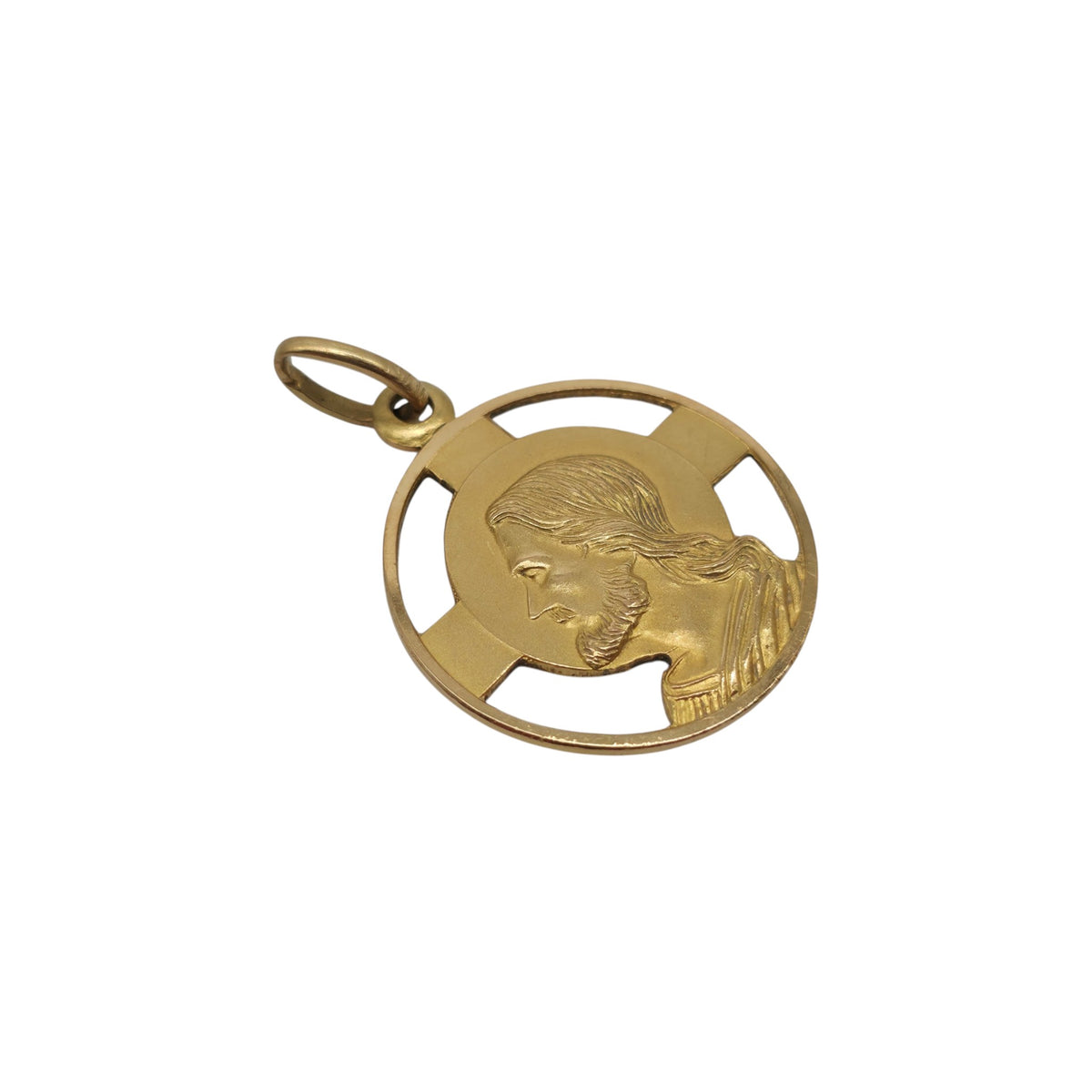 18ct 750 Yellow Gold Jesus Pendant L 2.1 cm 4.6 g.