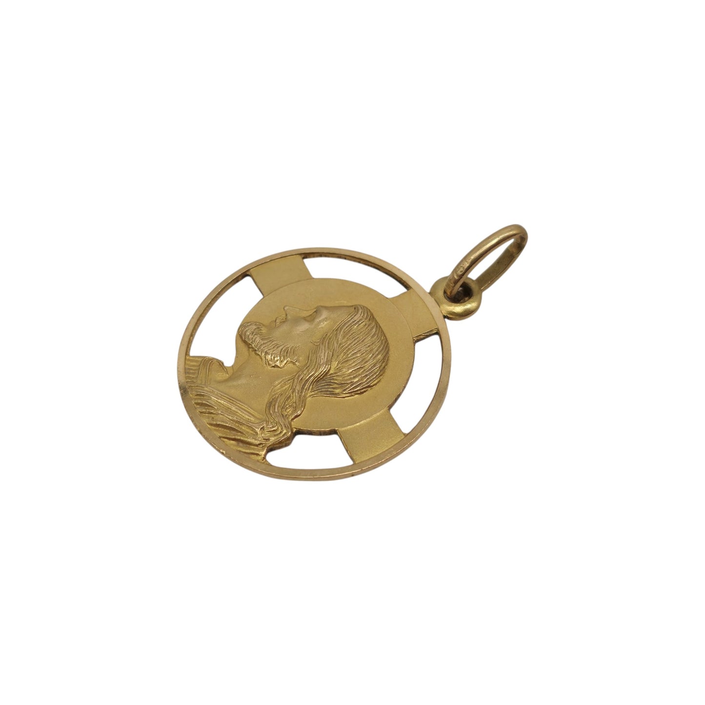 18ct 750 Yellow Gold Jesus Pendant L 2.1 cm 4.6 g.