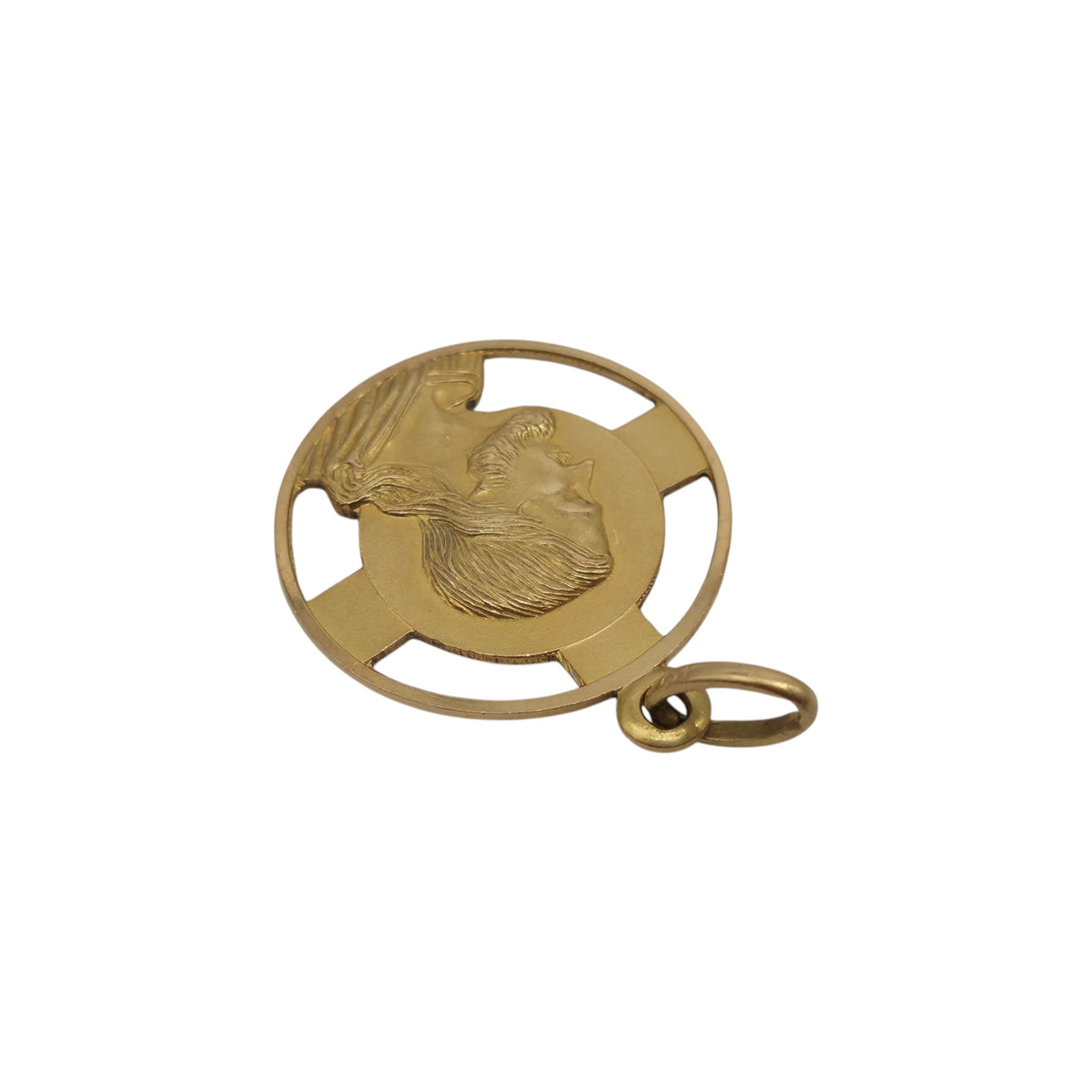 18ct 750 Yellow Gold Jesus Pendant L 2.1 cm 4.6 g.