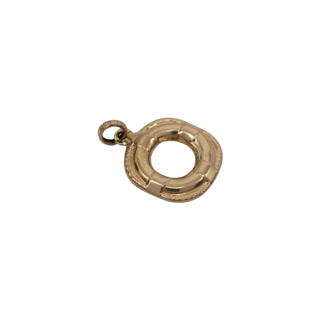 18ct Yellow Gold Life Buoy Charm L 1.3 cm 0.9 g.