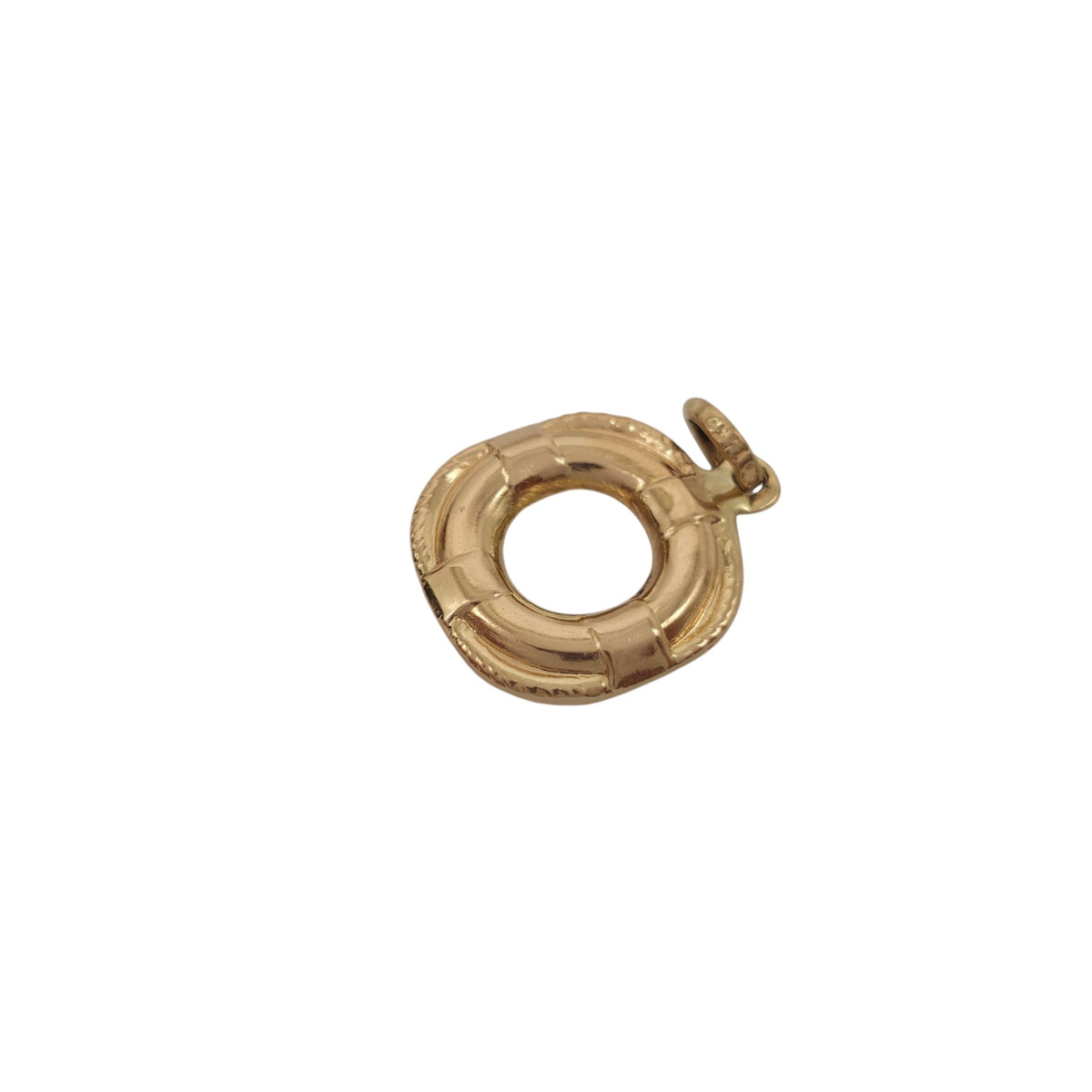 18ct Yellow Gold Life Buoy Charm L 1.3 cm 0.9 g.