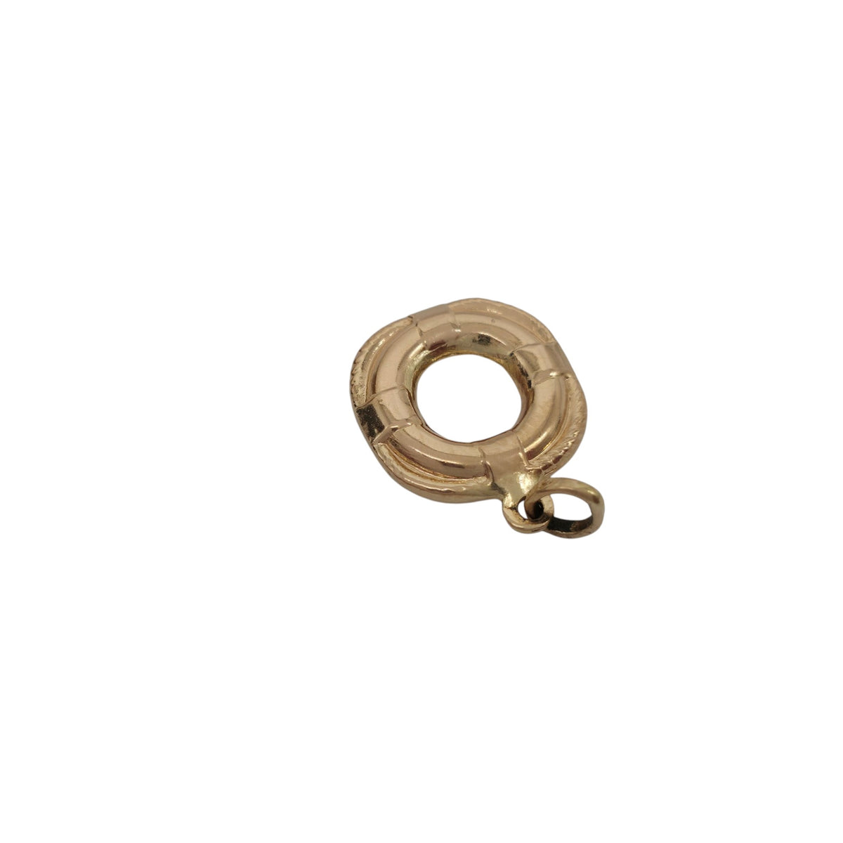 18ct Yellow Gold Life Buoy Charm L 1.3 cm 0.9 g.