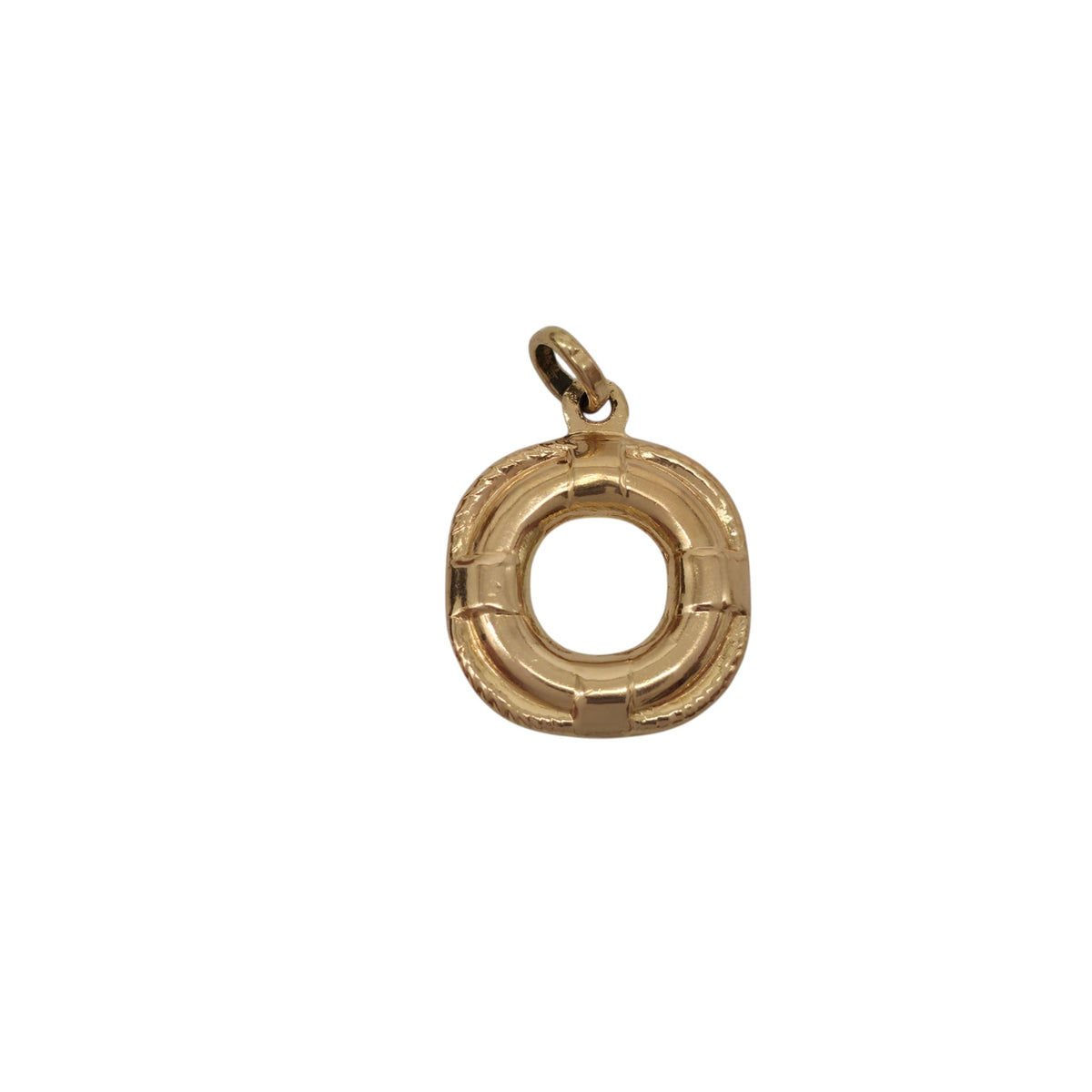 18ct Yellow Gold Life Buoy Charm L 1.3 cm 0.9 g.