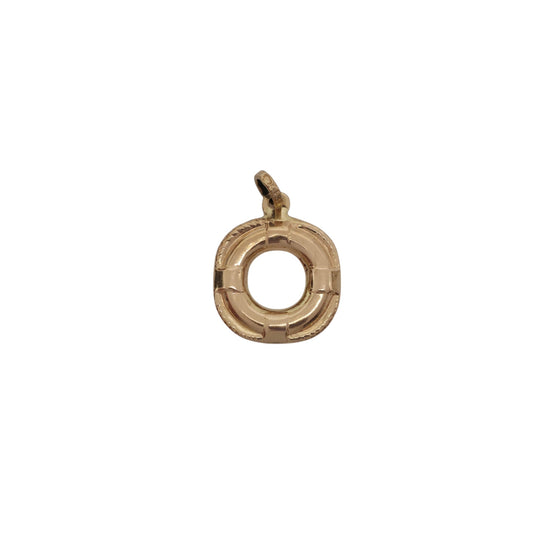 18ct Yellow Gold Life Buoy Charm L 1.3 cm 0.9 g.