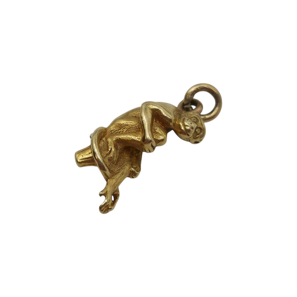 Heavy Cast 18ct Yellow Gold Monkey Charm L 1.8 cm 5.6 g.