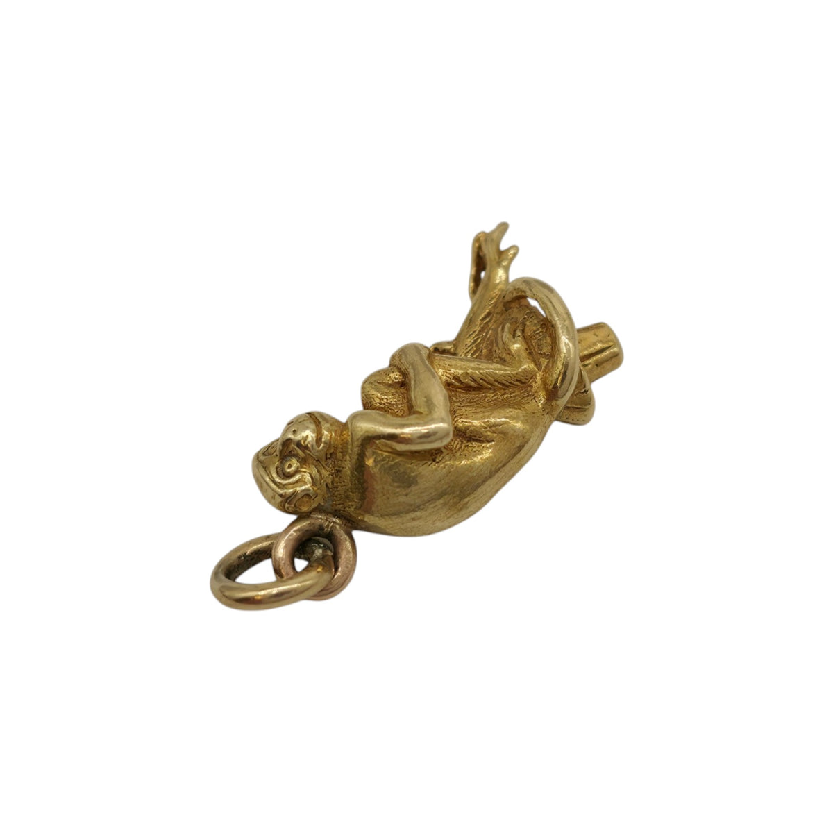 Heavy Cast 18ct Yellow Gold Monkey Charm L 1.8 cm 5.6 g.