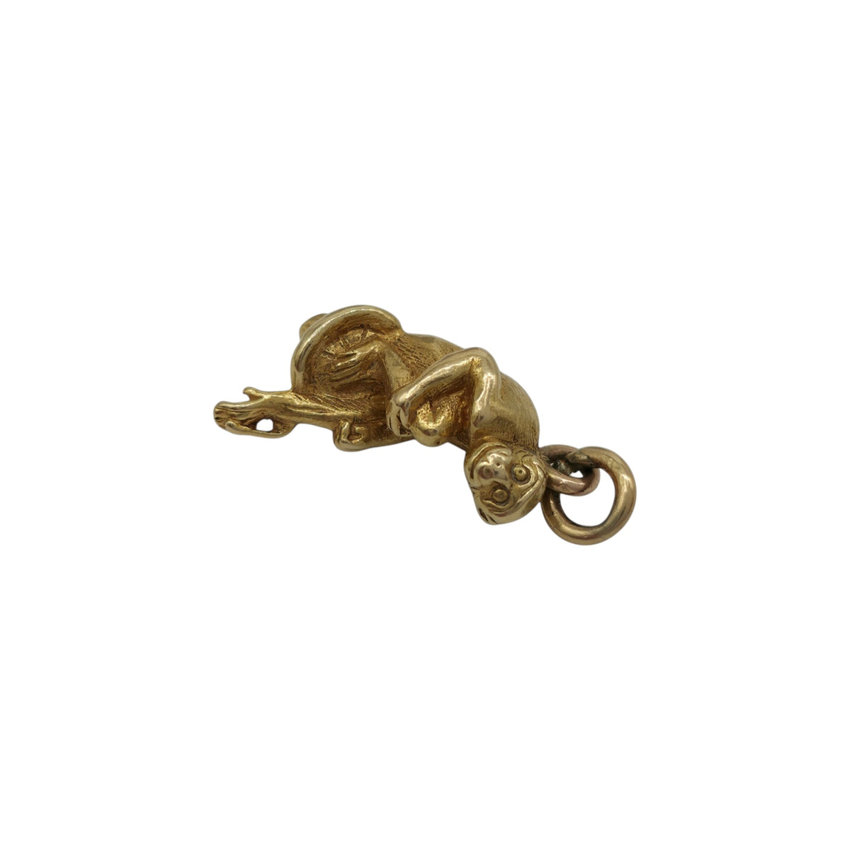 Heavy Cast 18ct Yellow Gold Monkey Charm L 1.8 cm 5.6 g.