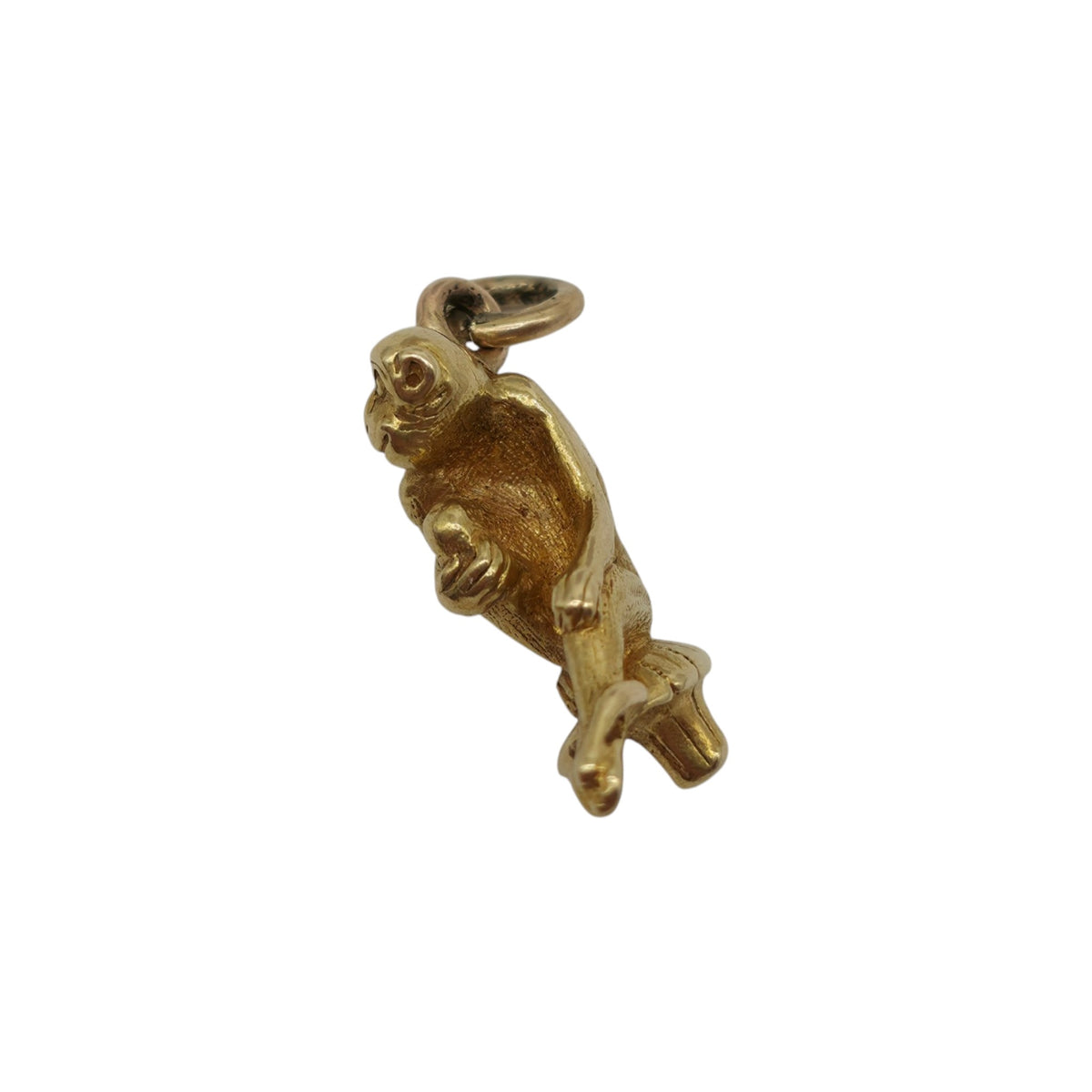 Heavy Cast 18ct Yellow Gold Monkey Charm L 1.8 cm 5.6 g.