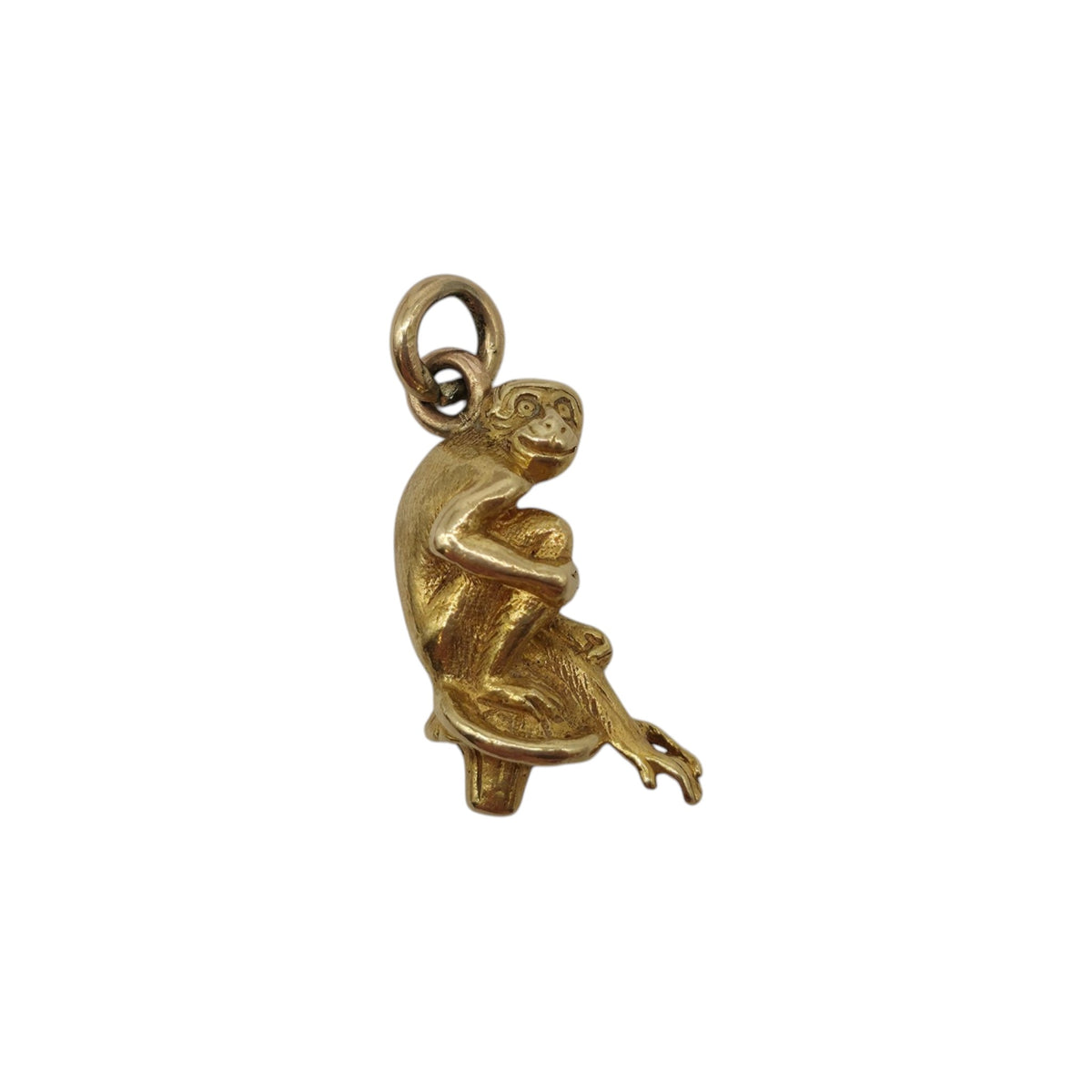 Heavy Cast 18ct Yellow Gold Monkey Charm L 1.8 cm 5.6 g.