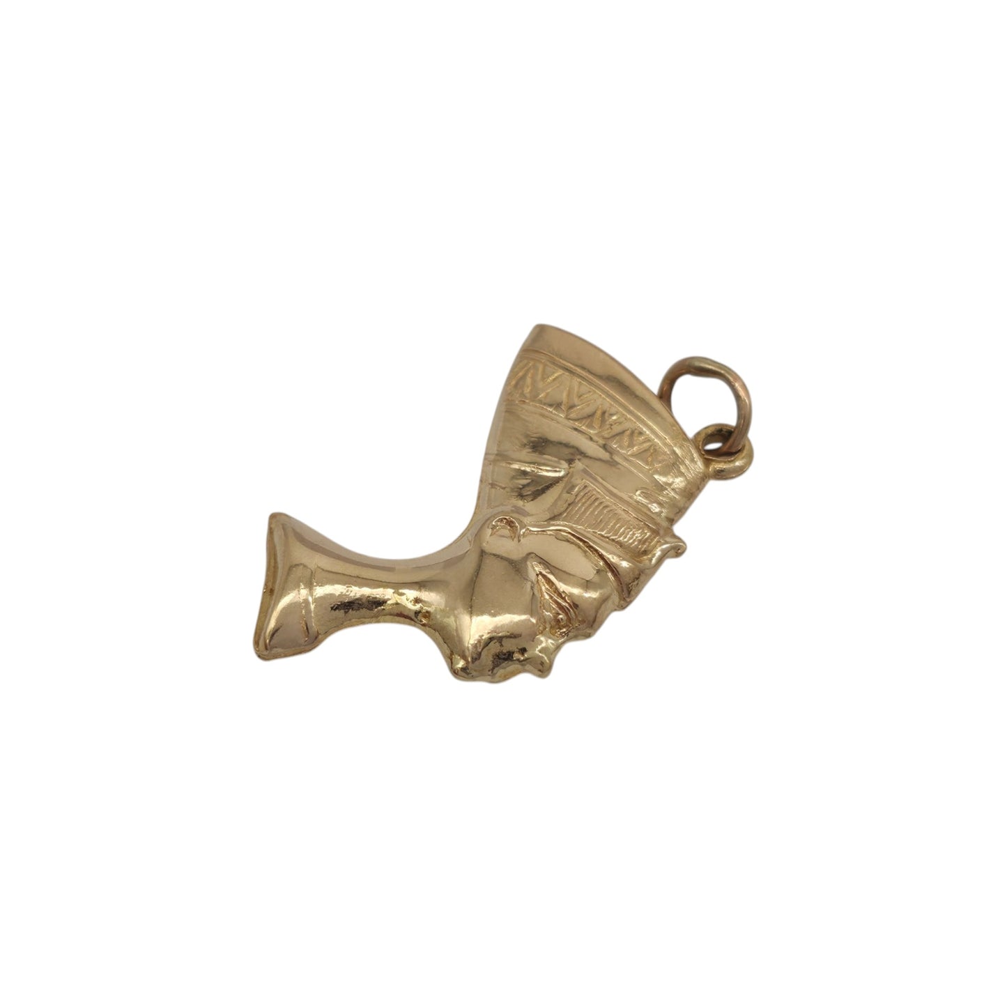 18ct Yellow Gold Nefertiti Charm L 2.3 cm 2.7 g.