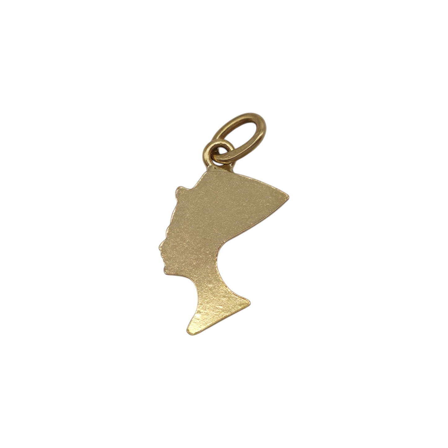 18ct Yellow Gold Nefertiti Pendant L 1.6 cm 1.1 g.