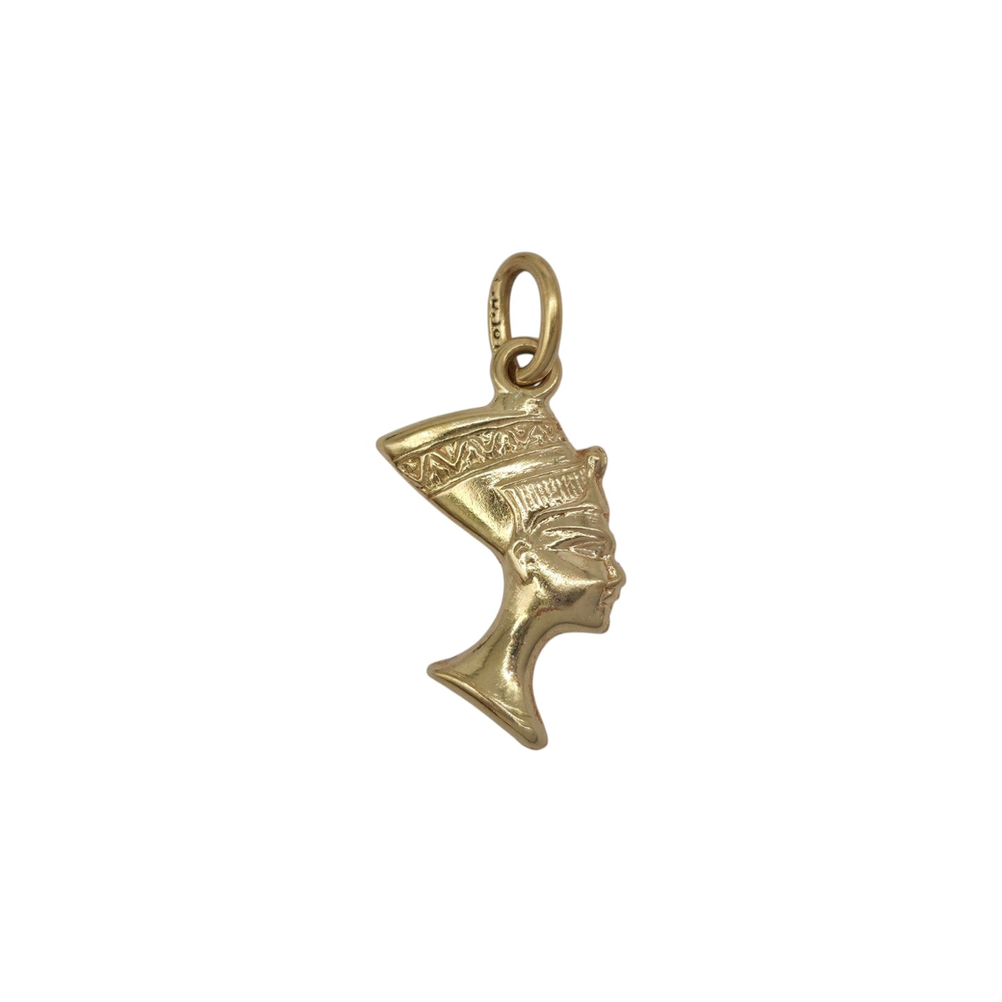 18ct Yellow Gold Nefertiti Pendant L 1.6 cm 1.1 g.