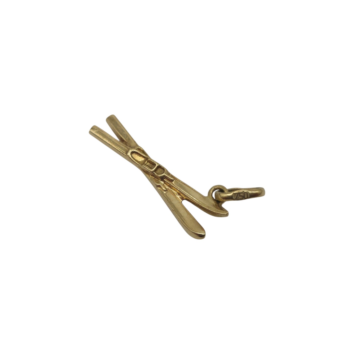 18金 750 イエローゴールド スキーチャーム 1.8cm 0.6g