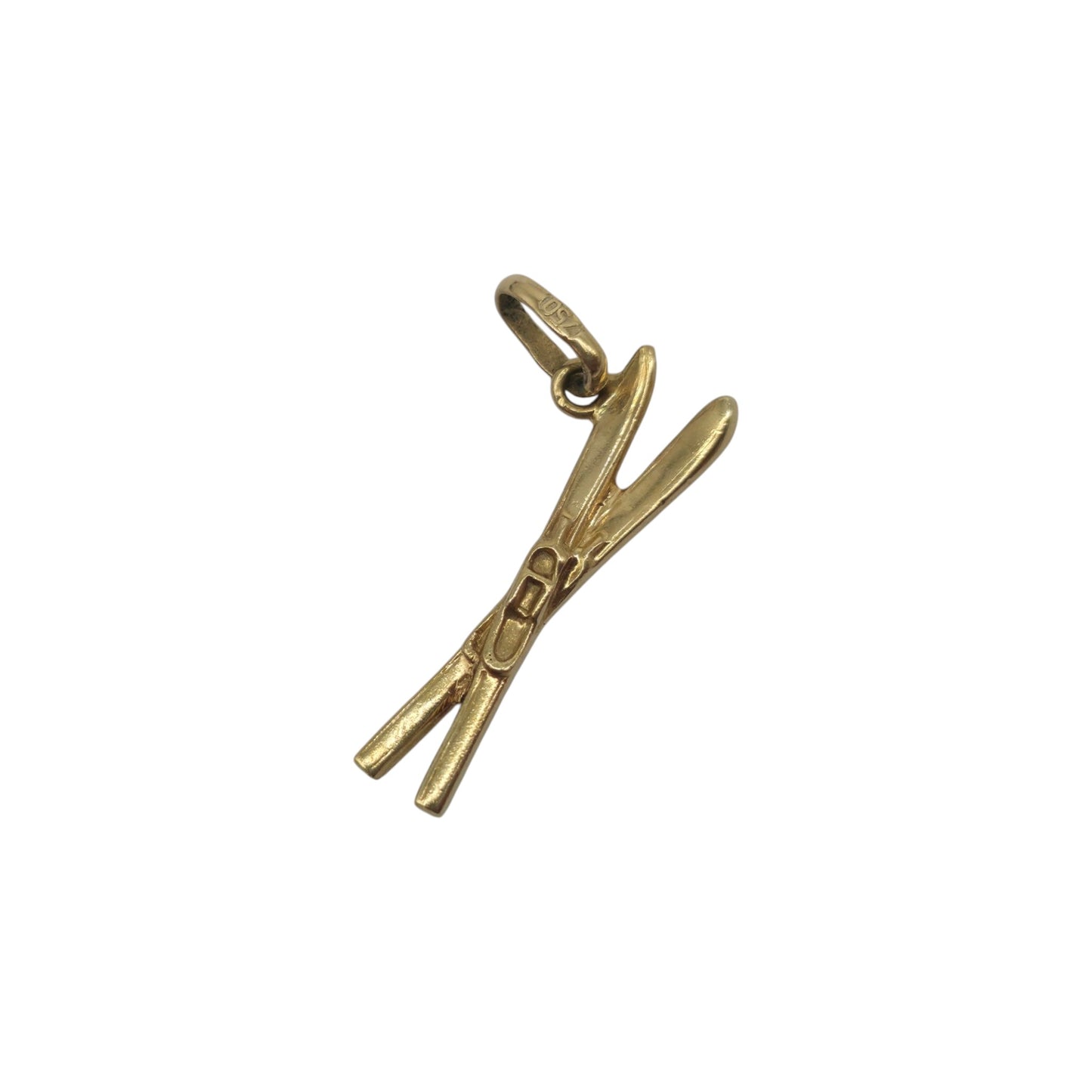 18金 750 イエローゴールド スキーチャーム 1.8cm 0.6g