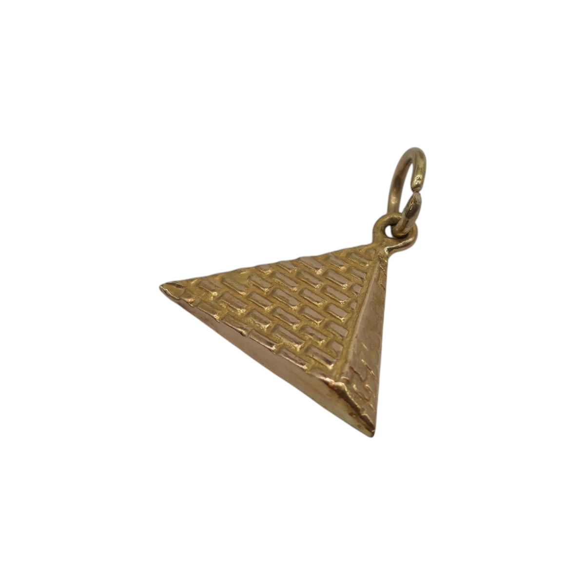 18ct Yellow Gold Pyramid Charm L 1.5 cm 0.9 g.
