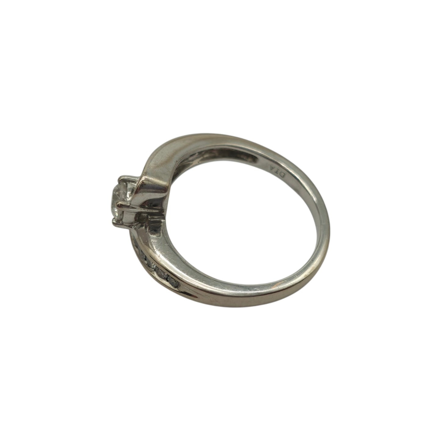 18K 750WG ダイヤモンド クロスオーバーリング 0.50CT サイズI 4.1g