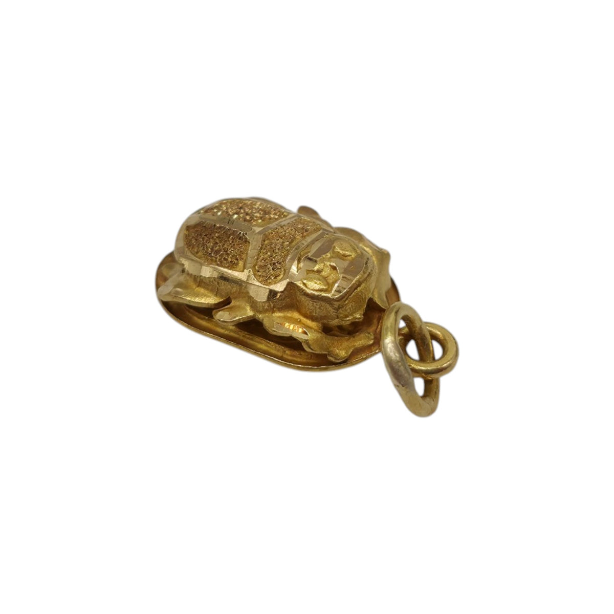 18ct Yellow Gold Scarab Charm L 1.1 cm 0.8 g.