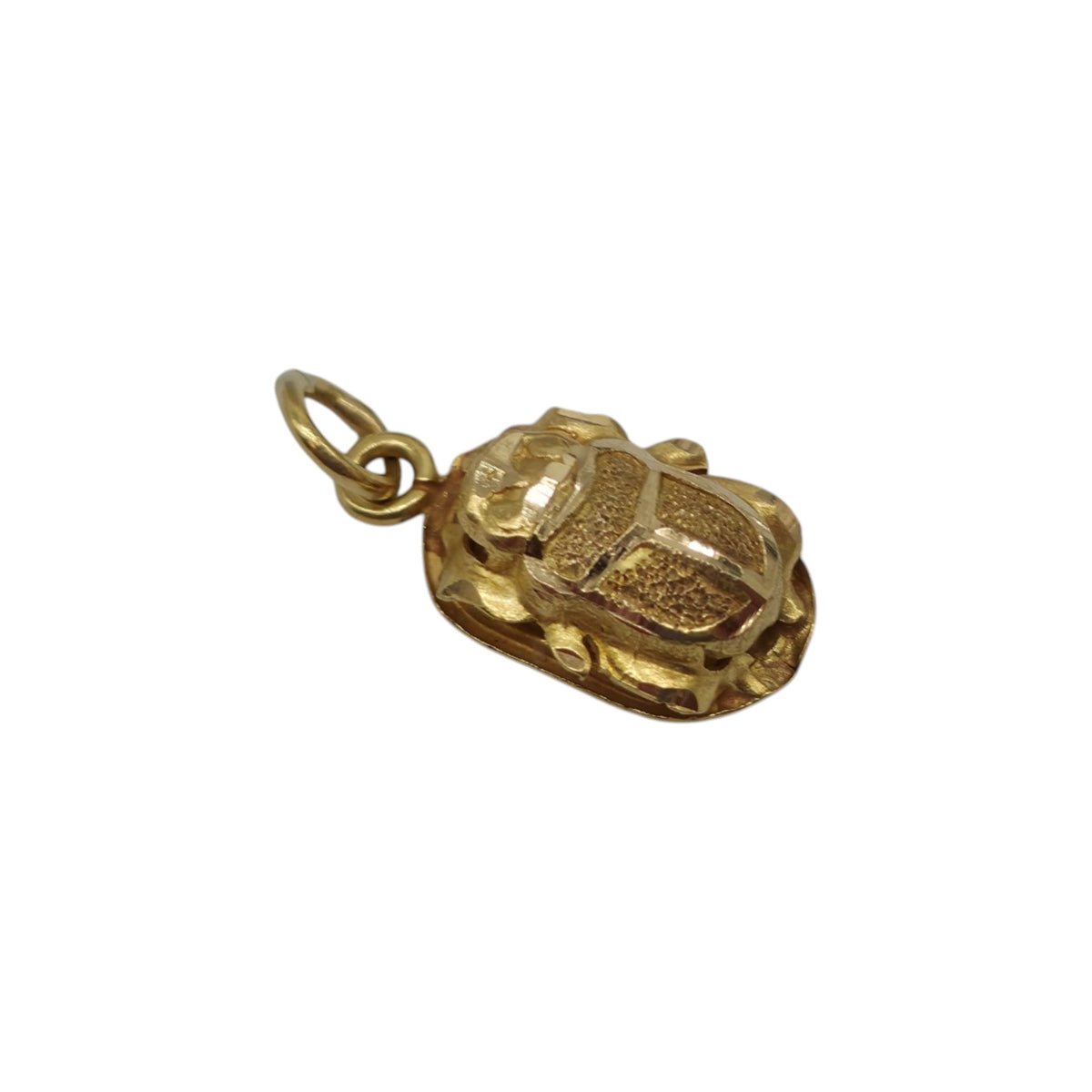 18ct Yellow Gold Scarab Charm L 1.1 cm 0.8 g.
