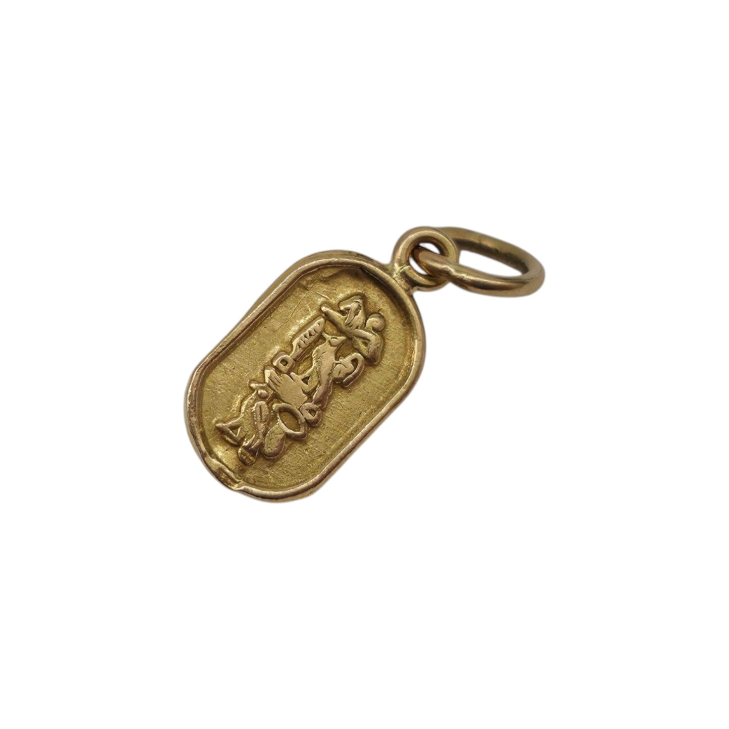 18ct Yellow Gold Scarab Charm L 1.0 cm 1.0 g.