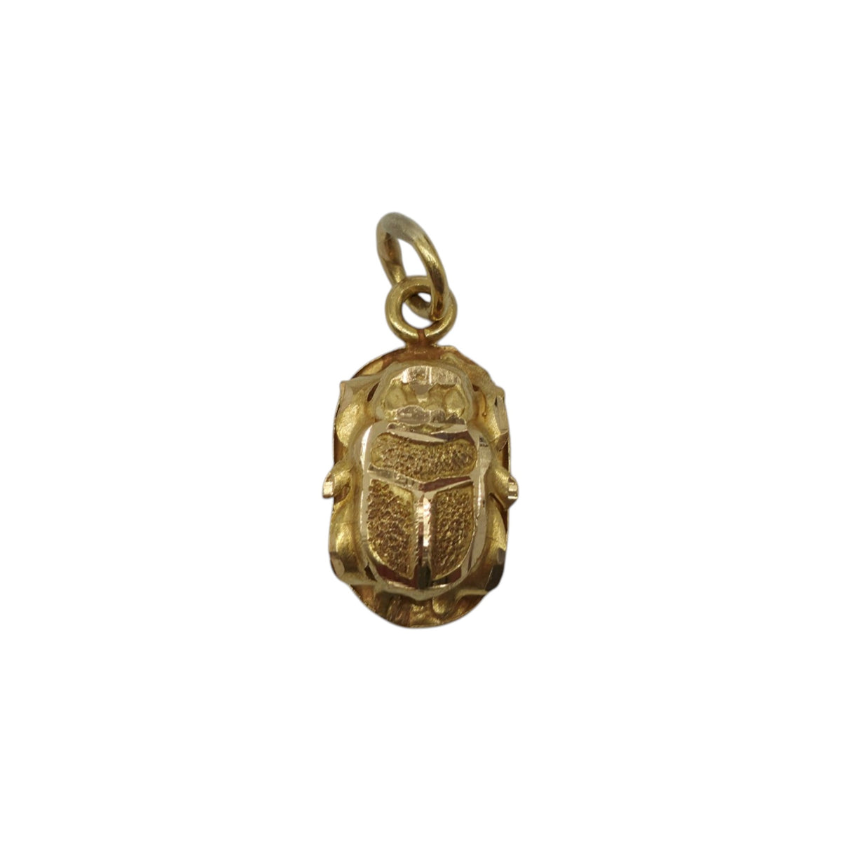 18ct Yellow Gold Scarab Charm L 1.1 cm 0.8 g.