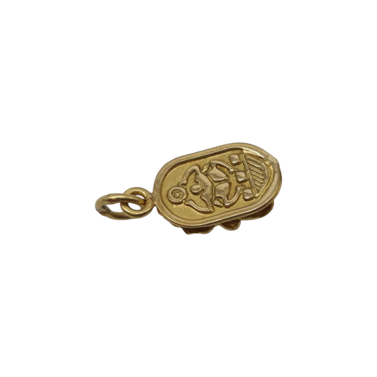 18ct Yellow Gold Scarab Charm L 1.1 cm 0.8 g.