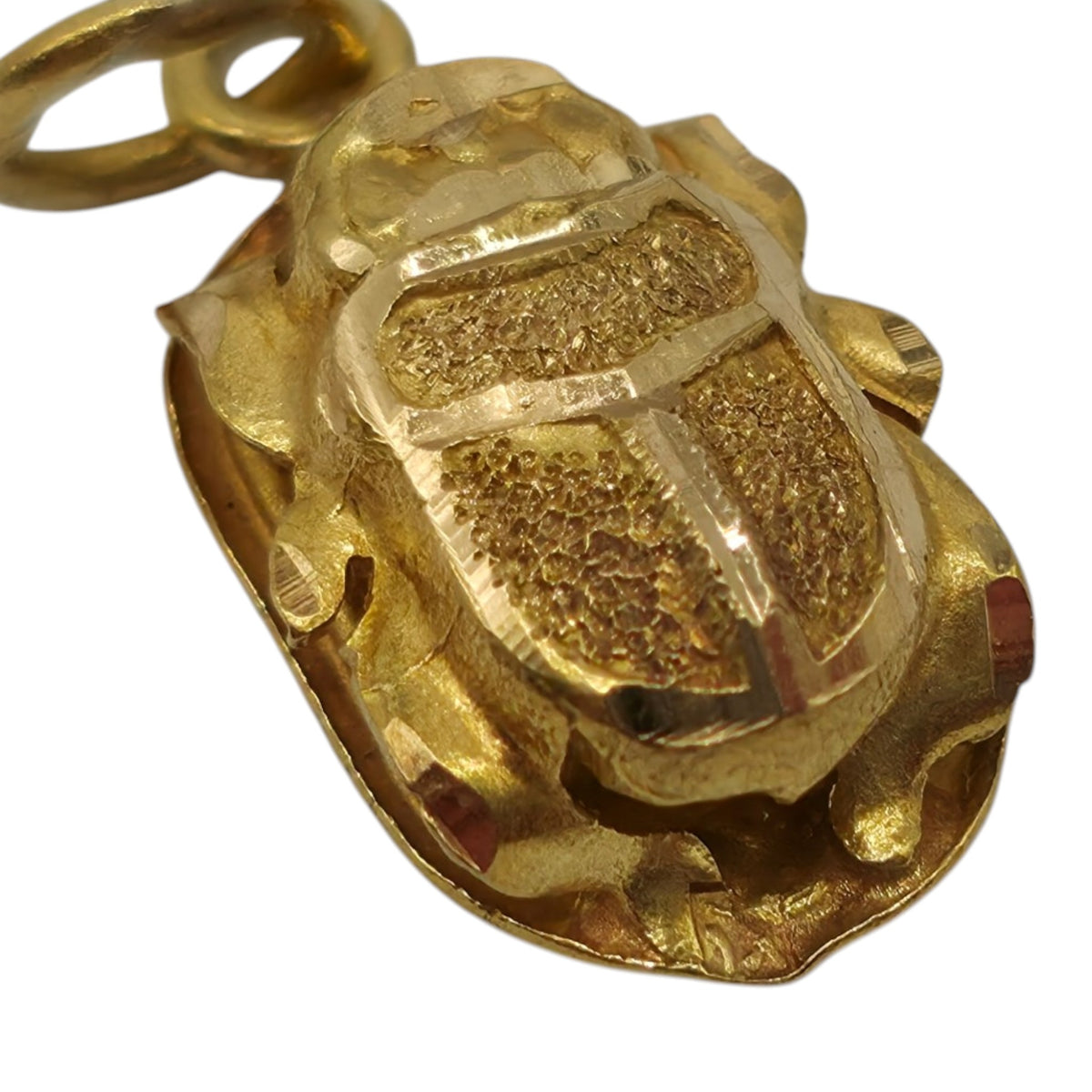 18ct Yellow Gold Scarab Charm L 1.1 cm 0.8 g.