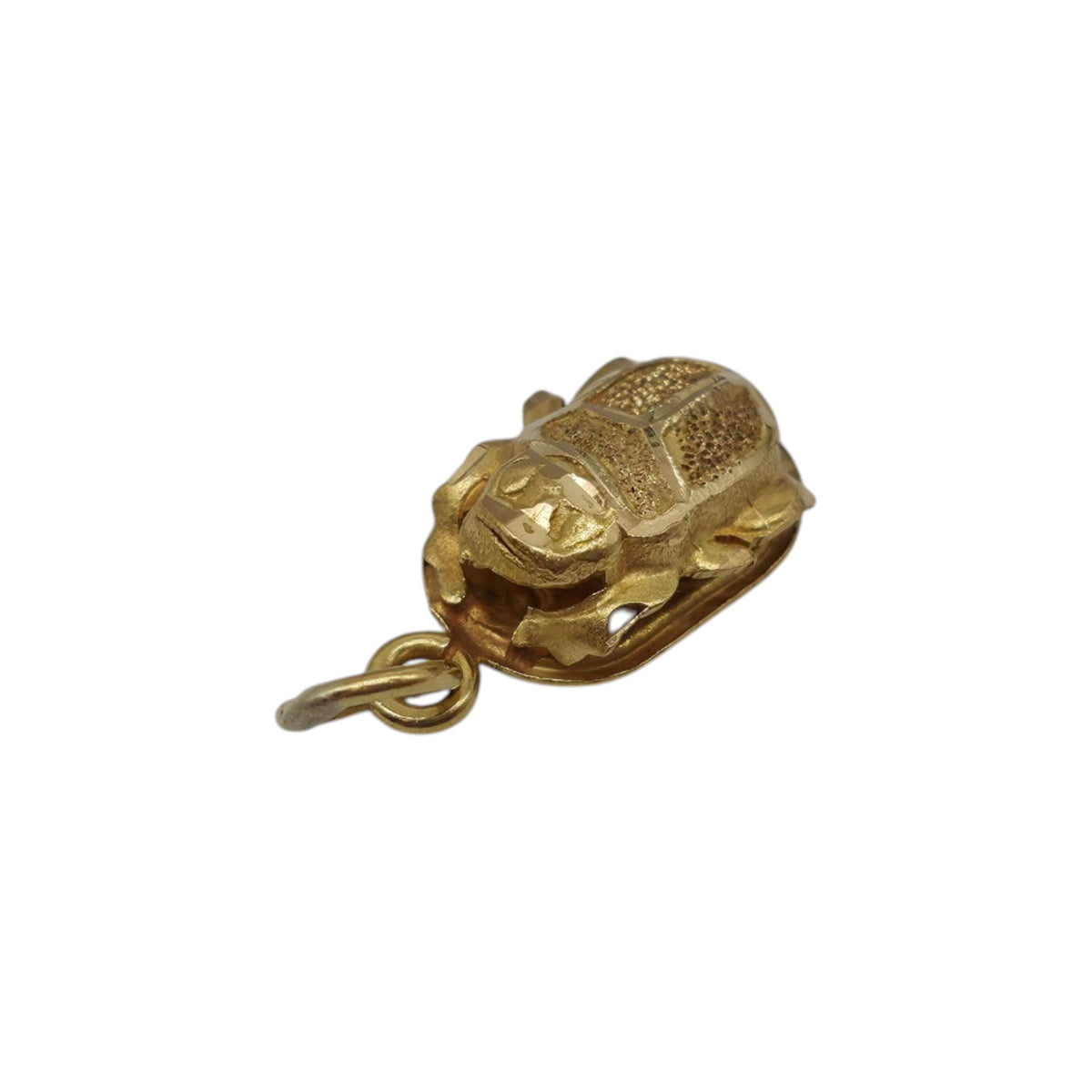 18ct Yellow Gold Scarab Charm L 1.1 cm 0.8 g.