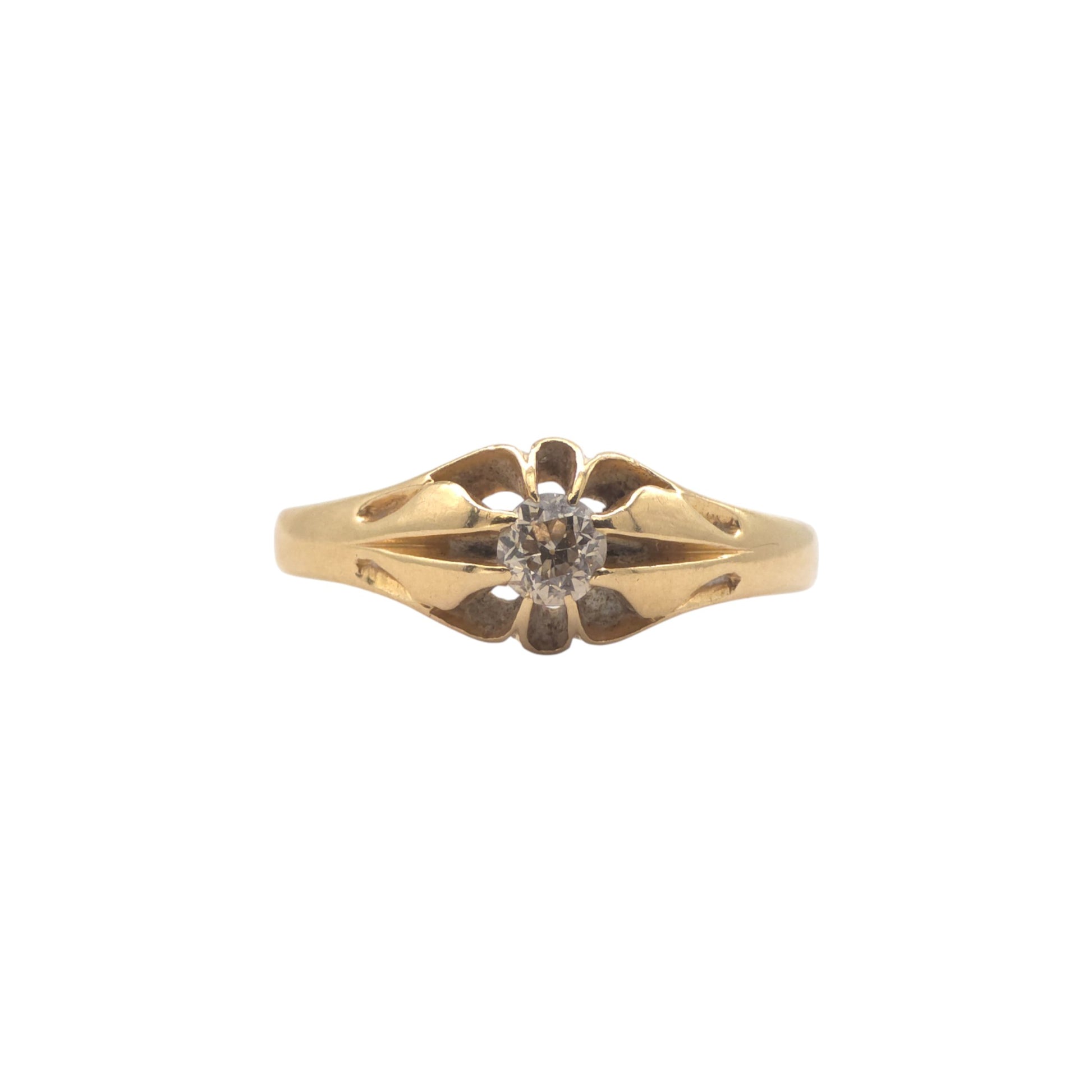antique 18ct gold Solitaire Diamond Ring
