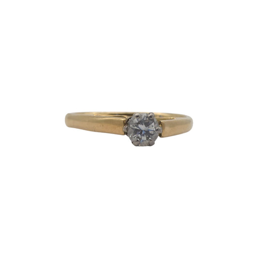 18ct 750 Yellow Gold Solitaire Diamond Ring
