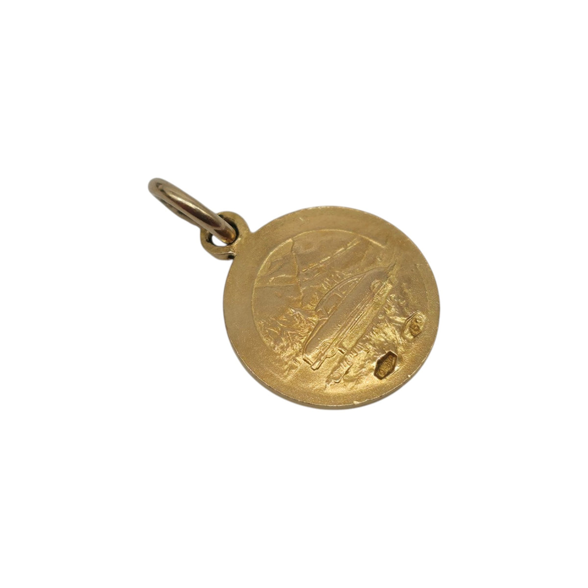 18ct 750 Yellow Gold St Christopher Charm L 1.0 cm 1.1 g.