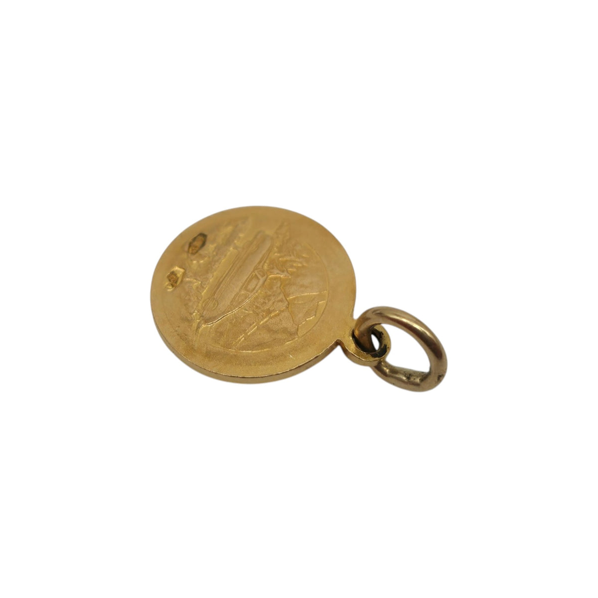 18ct 750 Yellow Gold St Christopher Charm L 1.0 cm 1.1 g.