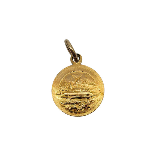 18ct 750 Yellow Gold St Christopher Charm L 1.0 cm 1.1 g.