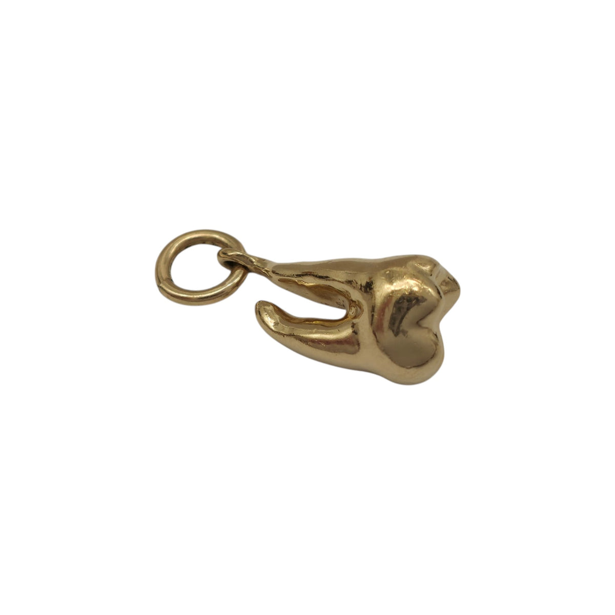 Unusual Cast 18ct Yellow Gold Tooth Charm L 1.4 cm 6.8 g.